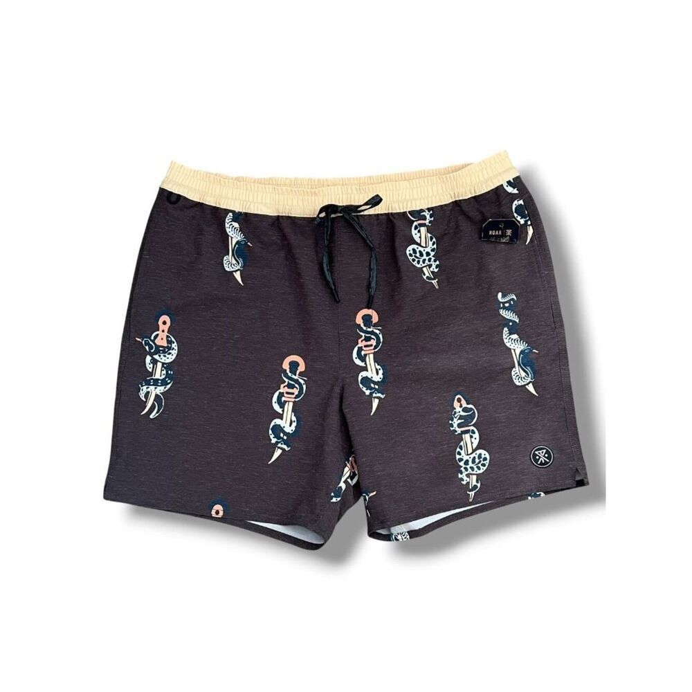 NWT! Roark Shorey Snake and Dagger Boardshorts Board Shorts Size Large